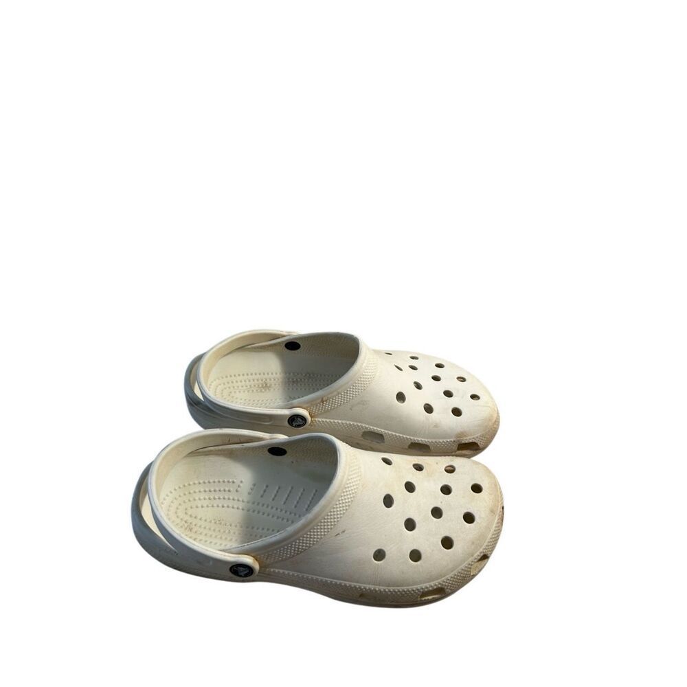 Crocs Clogs Size 11 White (Discoloration) Unisex